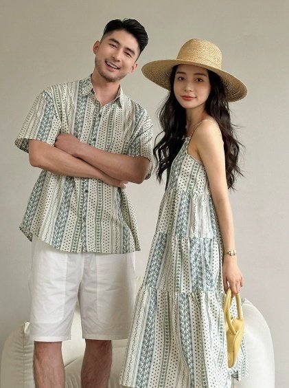 Little Rabbit - Korean Children Fashion - #magicofchildhood - Family Look Green Tea One-piece (Girl) - 5