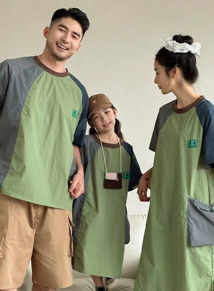 Little Rabbit - Korean Children Fashion - #minifashionista - Family Look Raglan One-piece (Girl) - 2