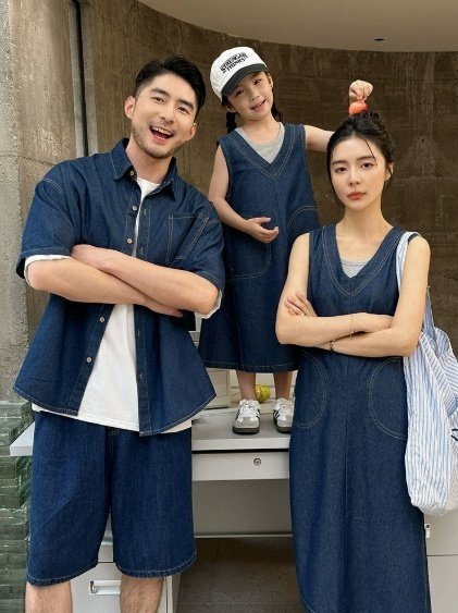 Little Rabbit - Korean Women Fashion - #momslook - Family Look Denim Shirt (Dad)