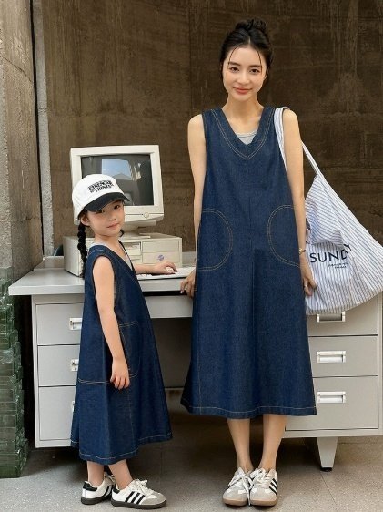 Little Rabbit - Korean Women Fashion - #momslook - Family Look Denim Shirt (Dad) - 3