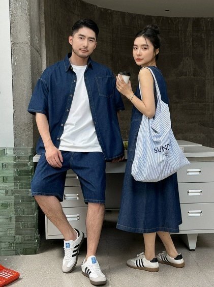 Little Rabbit - Korean Women Fashion - #momslook - Family Look Denim Shirt (Dad) - 5