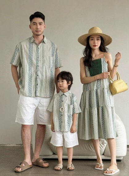 Little Rabbit - Korean Women Fashion - #momslook - Family Look Green Tea One-piece (Mom) - 2