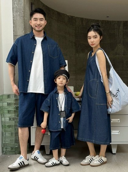 Little Rabbit - Korean Women Fashion - #womensfashion - Family Look Denim Shirt (Dad) - 2