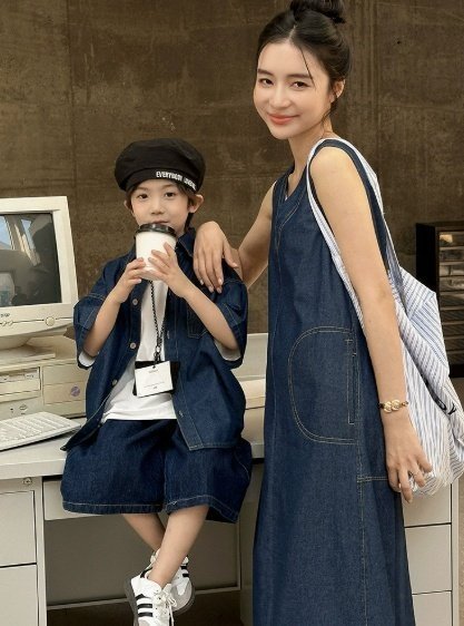 Little Rabbit - Korean Women Fashion - #momslook - Family Look Denim Shirt (Dad) - 4