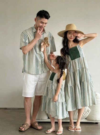 Little Rabbit - Korean Women Fashion - #womensfashion - Family Look Green Tea One-piece (Mom)