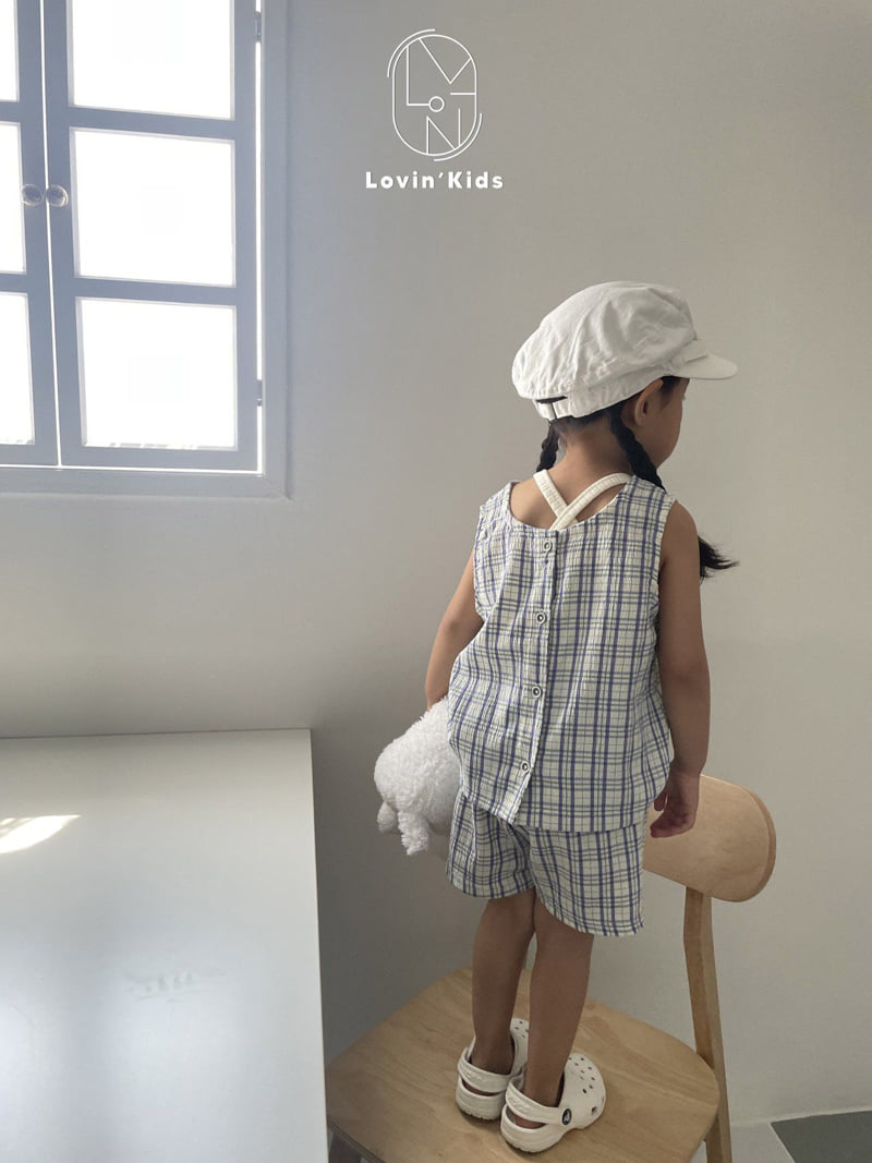 Lovin - Korean Baby Fashion - #smilingbaby - Tour Check Sleeveless Top - 4