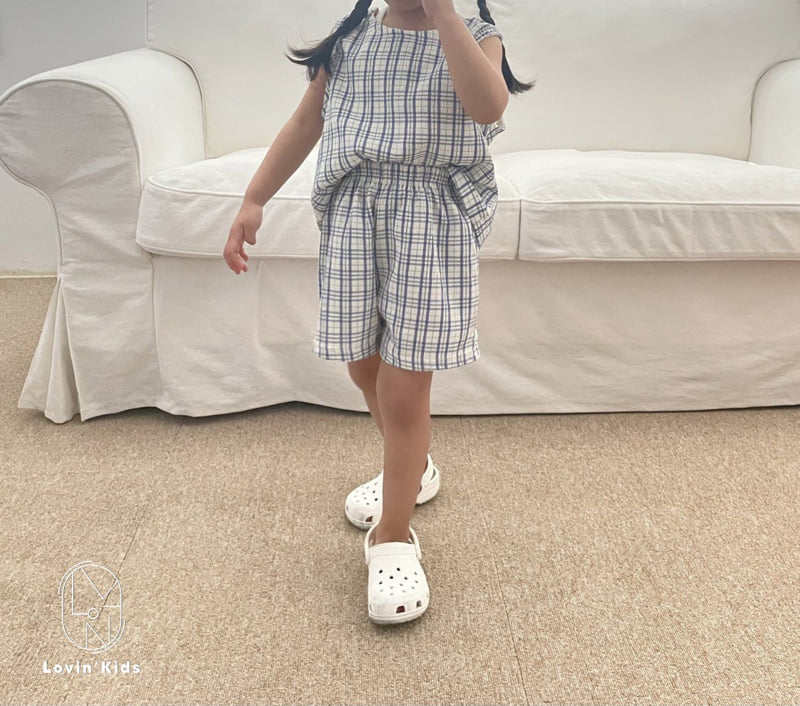 Lovin - Korean Baby Fashion - #babyfever - Tour Check Sleeveless Top - 8