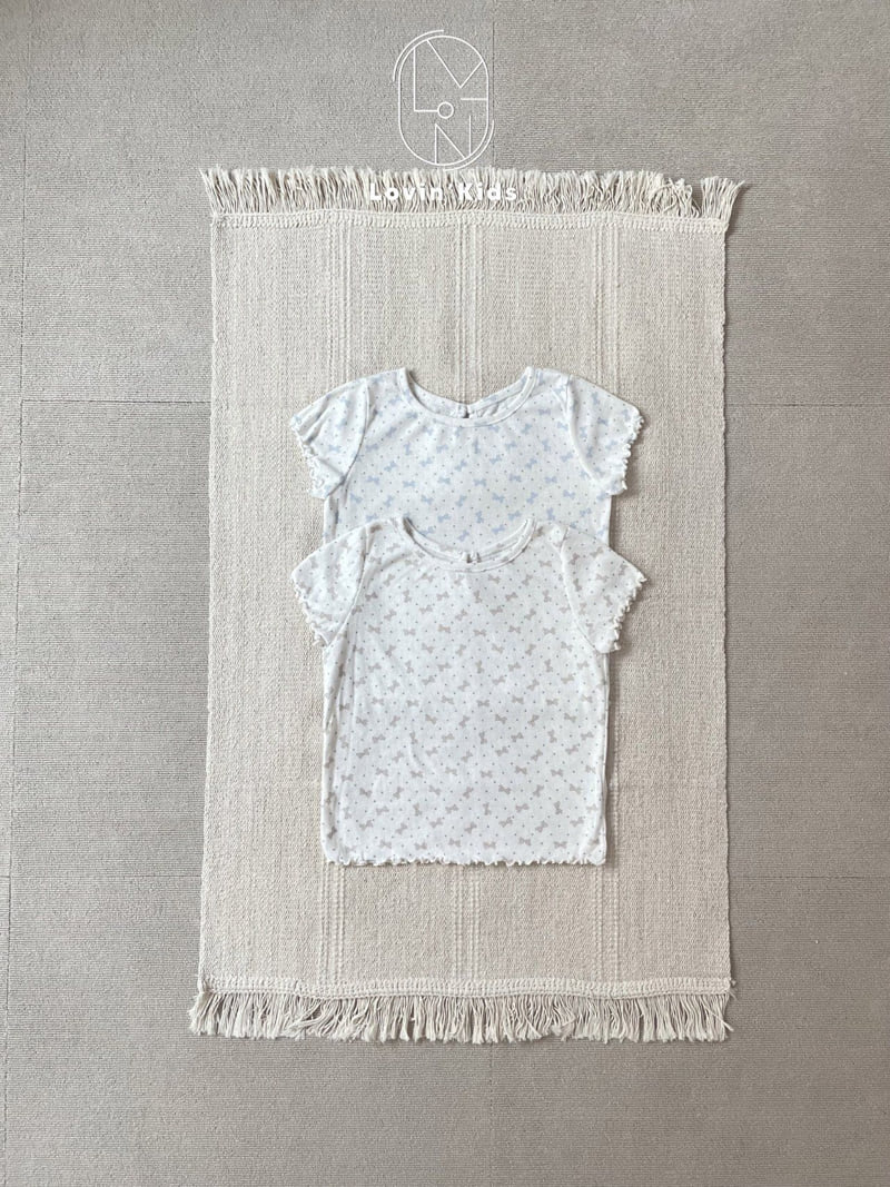 Lovin - Korean Baby Fashion - #babygirlfashion - Mini Ribbon Tee - 9