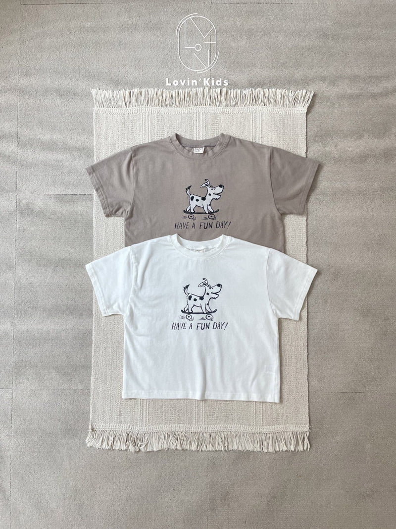 Lovin - Korean Baby Fashion - #babylifestyle - Puppy Short Sleeve Tee - 8