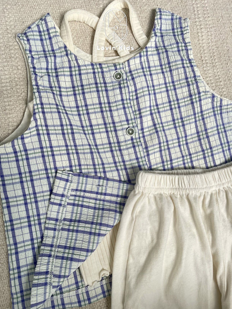 Lovin - Korean Baby Fashion - #babyootd - Tour Check Sleeveless Top - 12