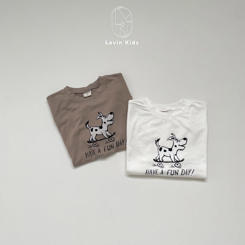 Lovin - Korean Baby Fashion - #babyootd - Puppy Short Sleeve Tee - 10