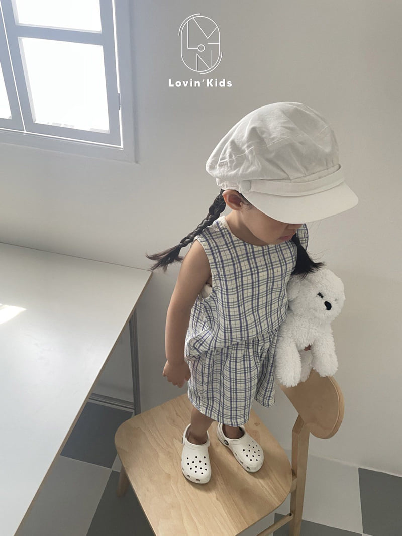 Lovin - Korean Baby Fashion - #smilingbaby - Tour Check Sleeveless Top - 3