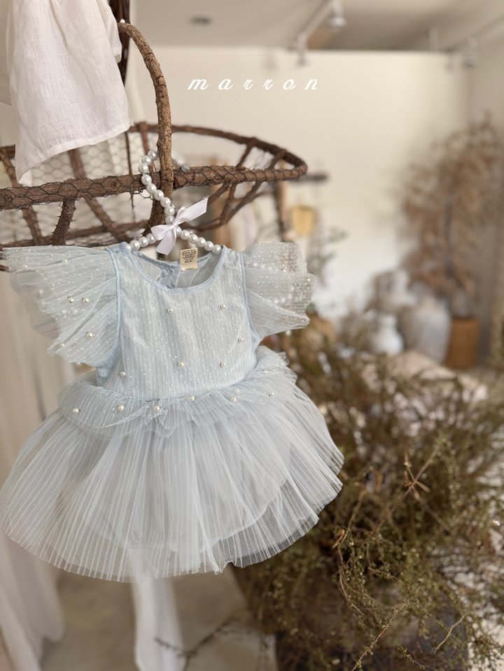 Marron - Korean Baby Fashion - #onlinebabyshop - Pearl Bodysuit - 4