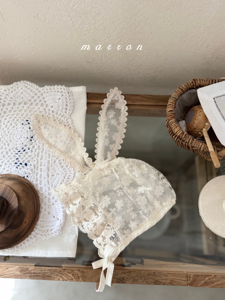 Marron - Korean Baby Fashion - #babyfever - Rabbit Bonnet - 12