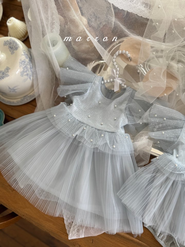 Marron - Korean Baby Fashion - #babylifestyle - Pearl Dress - 6