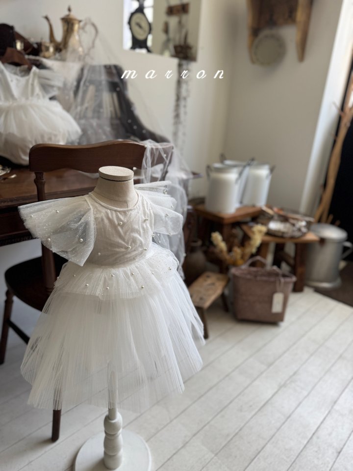 Marron - Korean Baby Fashion - #babyoutfit - Pearl Dress - 10