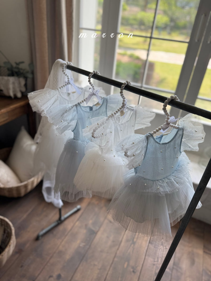 Marron - Korean Baby Fashion - #onlinebabyboutique - Pearl Dress - 12