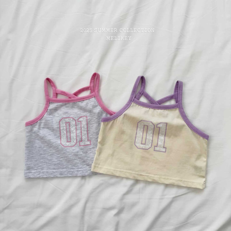 Melikey - Korean Children Fashion - #Kfashion4kids - Color Strap Sleeveless Tee