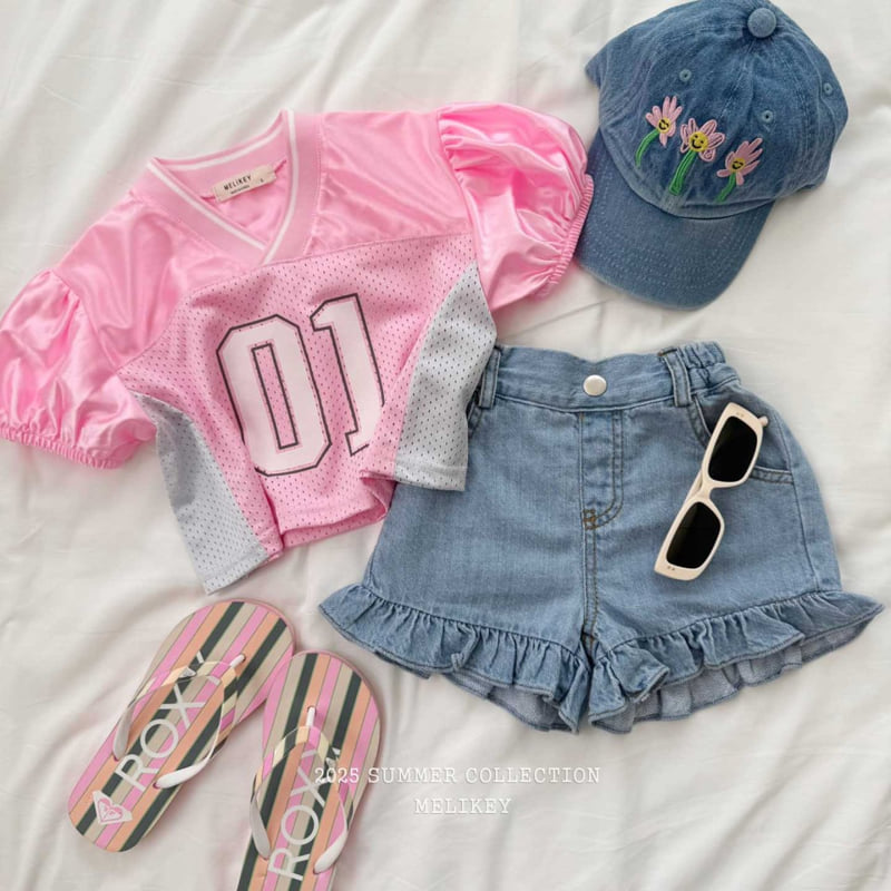 Melikey - Korean Children Fashion - #Kfashion4kids - Denim Frill Shorts - 9