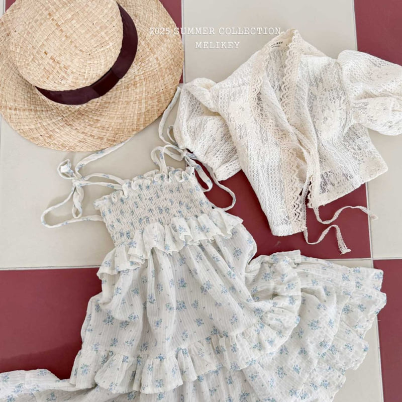 Melikey - Korean Children Fashion - #childofig - Strawberry Flower Tiered One-piece - 7