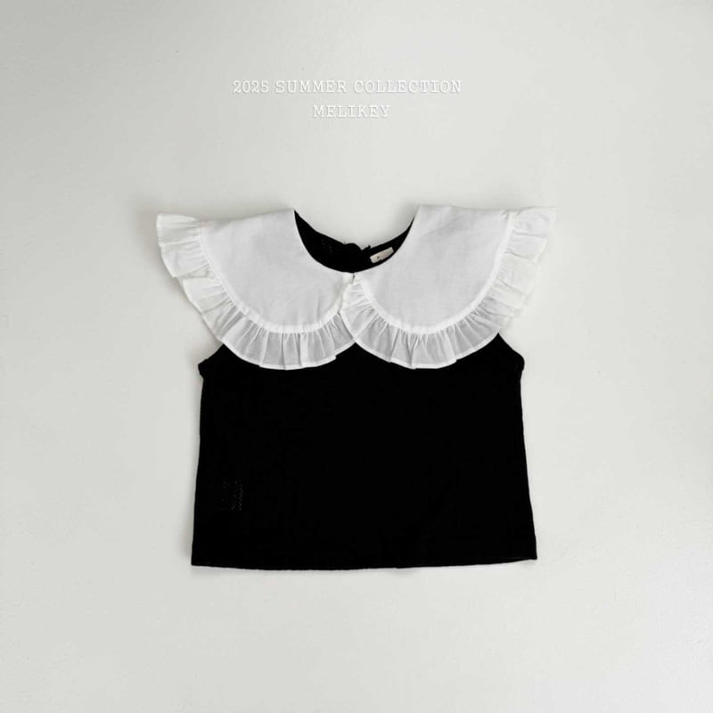 Melikey - Korean Children Fashion - #childofig - Eyelet Sleeveless Blouse - 6