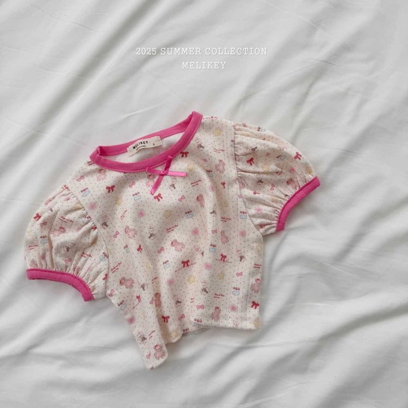 Melikey - Korean Children Fashion - #stylishchildhood - Doll Play Puff Tee - 4