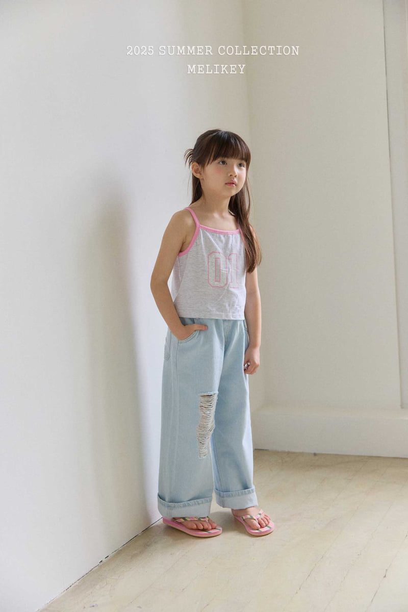 Melikey - Korean Children Fashion - #designkidswear - Color Strap Sleeveless Tee - 11