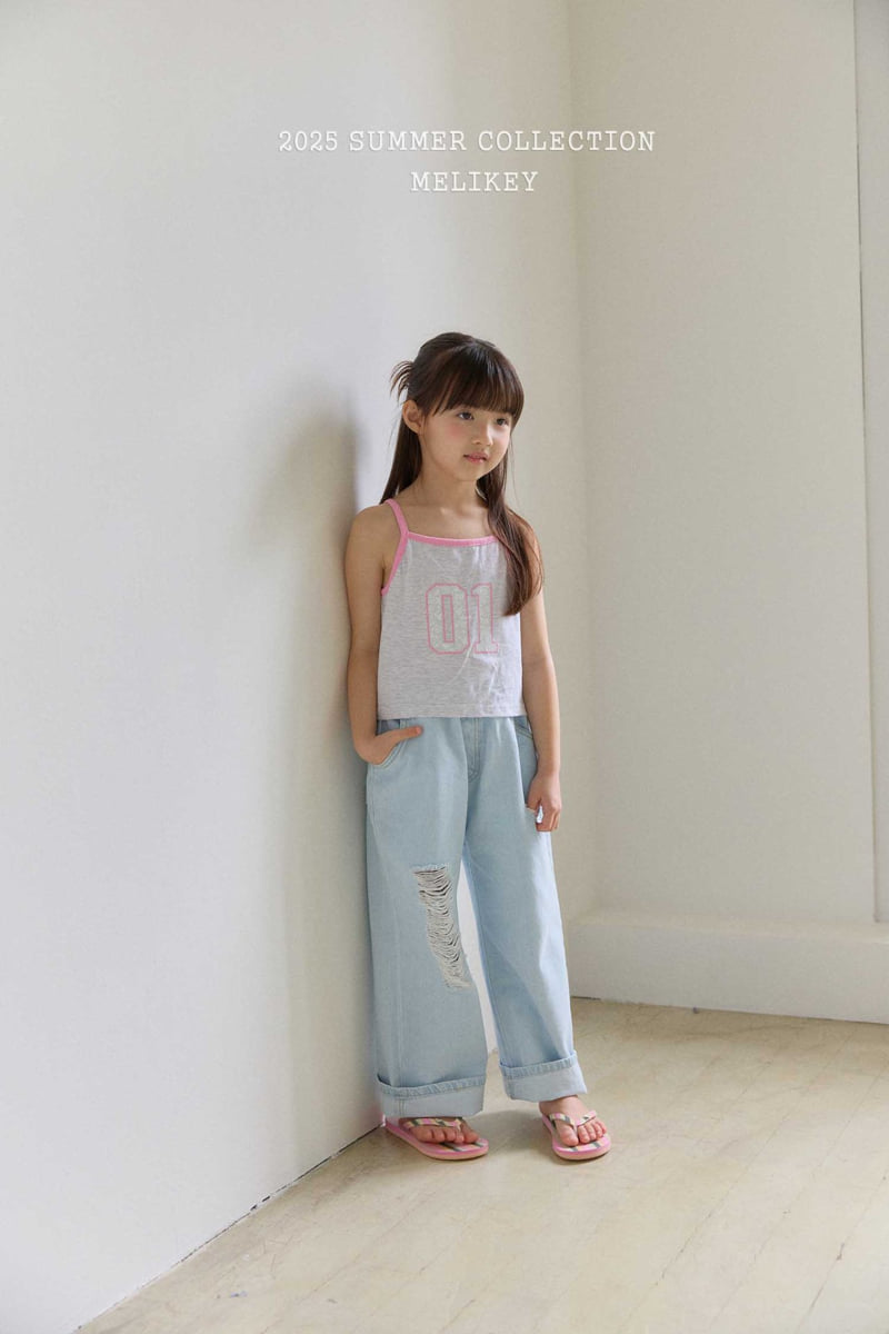 Melikey - Korean Children Fashion - #discoveringself - Color Strap Sleeveless Tee - 12
