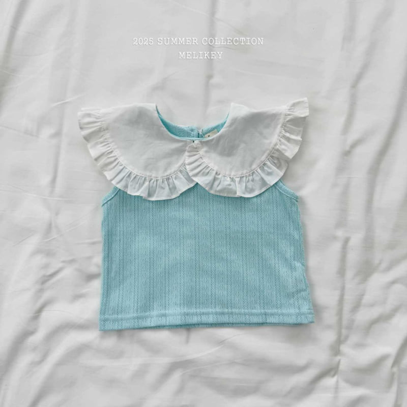 Melikey - Korean Children Fashion - #discoveringself - Eyelet Sleeveless Blouse - 9