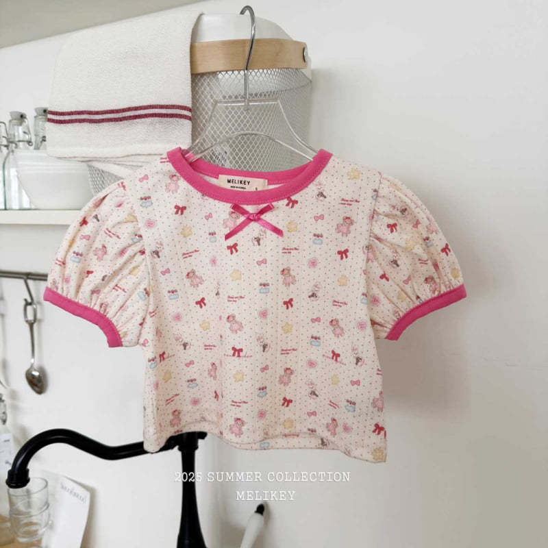 Melikey - Korean Children Fashion - #kidsshorts - Doll Play Puff Tee - 9