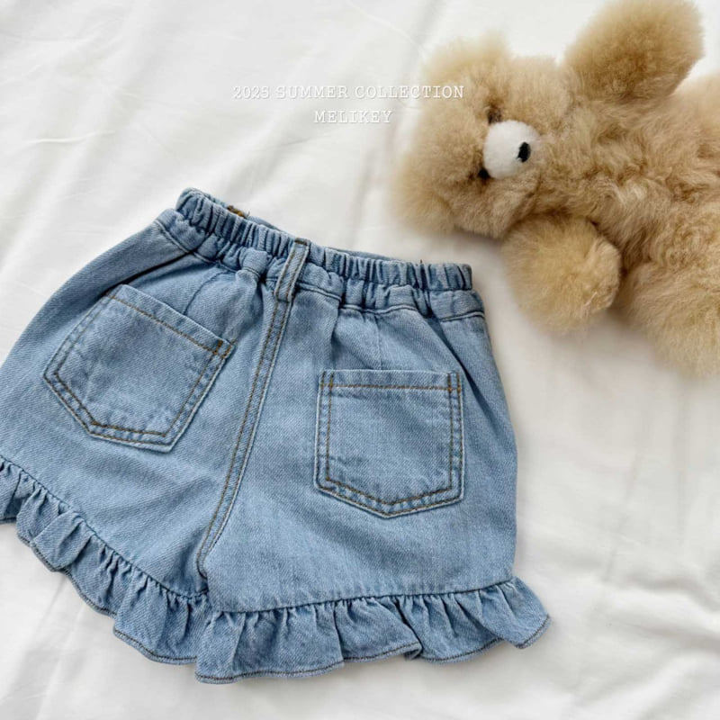 Melikey - Korean Children Fashion - #kidsshorts - Denim Frill Shorts - 6