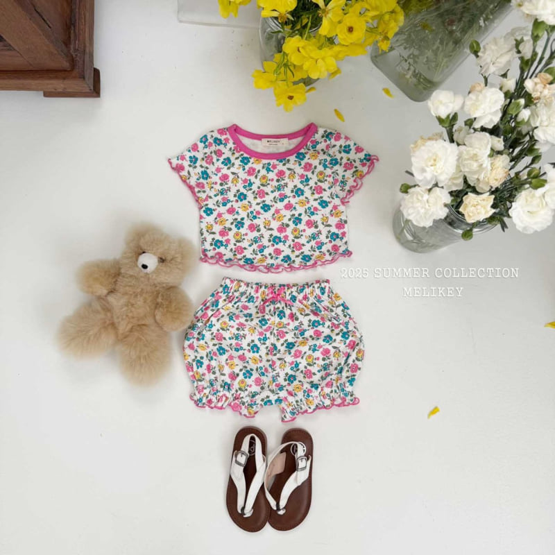 Melikey - Korean Children Fashion - #kidsshorts - Flower Flowy Tee - 11