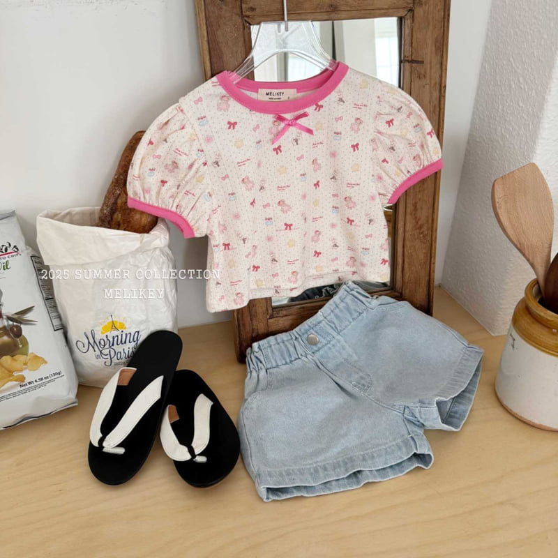 Melikey - Korean Children Fashion - #kidsstore - Doll Play Puff Tee - 10