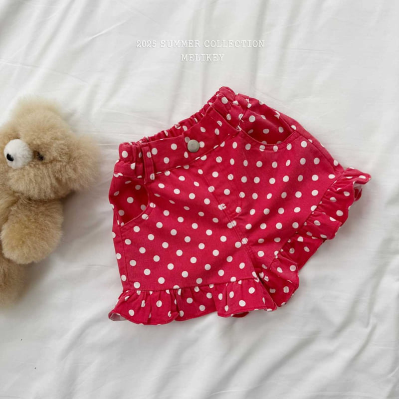 Melikey - Korean Children Fashion - #kidsstore - Dot Frill Shorts - 6