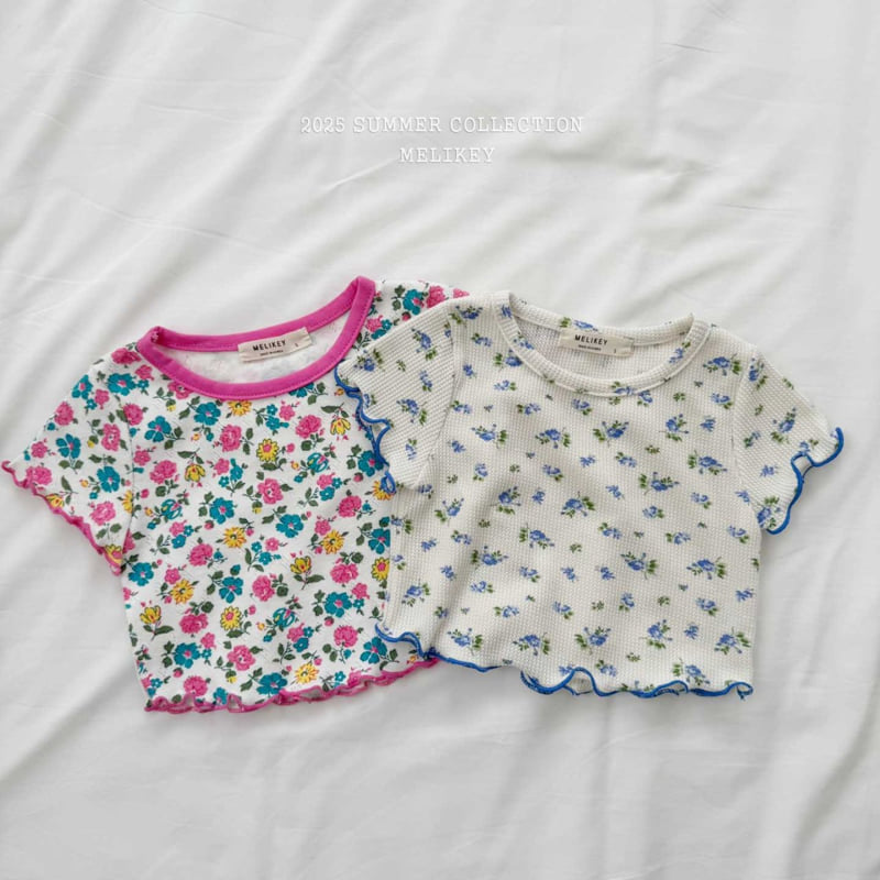 Melikey - Korean Children Fashion - #littlefashionista - Flower Flowy Tee