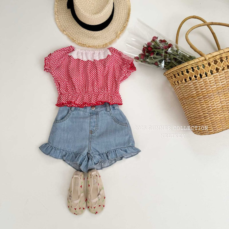 Melikey - Korean Children Fashion - #magicofchildhood - Denim Frill Shorts - 11