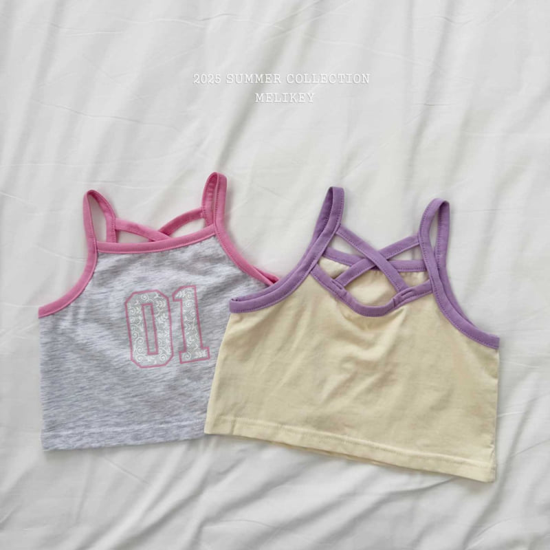 Melikey - Korean Children Fashion - #magicofchildhood - Color Strap Sleeveless Tee - 4