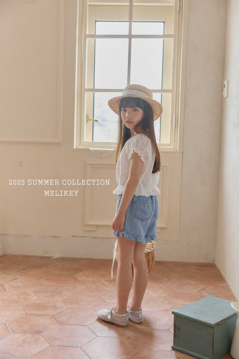 Melikey - Korean Children Fashion - #minifashionista - Denim Frill Shorts - 12