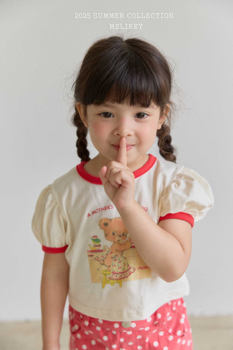 Melikey - Korean Children Fashion - #prettylittlegirls - Kitchen Bear Tee - 8
