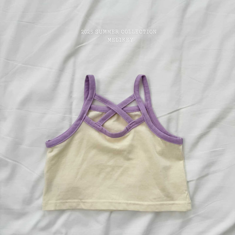Melikey - Korean Children Fashion - #stylishchildhood - Color Strap Sleeveless Tee - 8