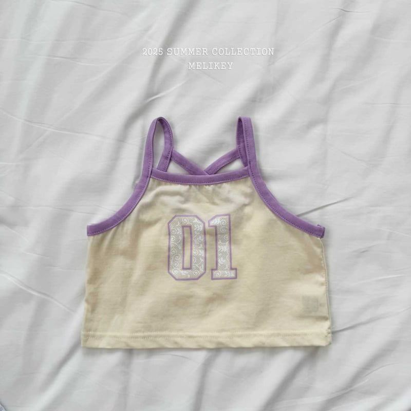 Melikey - Korean Children Fashion - #toddlerclothing - Color Strap Sleeveless Tee - 7