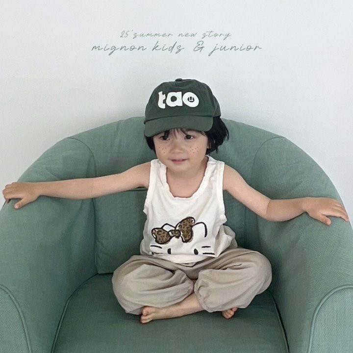 Mignon - Korean Children Fashion - #designkidswear - Kitty Sleeveless Tee - 3