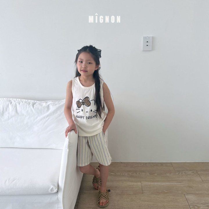 Mignon - Korean Children Fashion - #designkidswear - Kitty Sleeveless Tee - 4