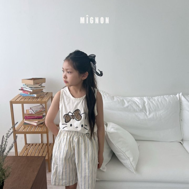Mignon - Korean Children Fashion - #fashionkids - Kitty Sleeveless Tee - 5