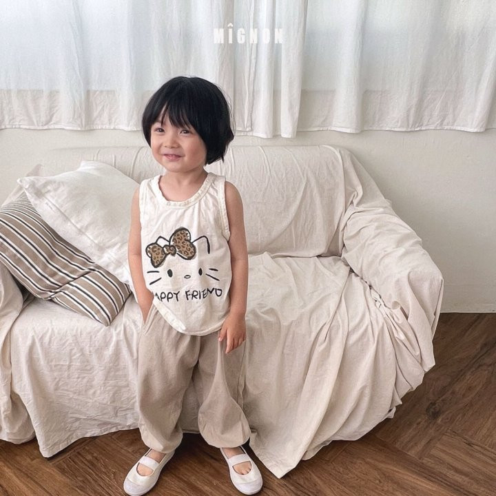 Mignon - Korean Children Fashion - #kidsstore - Kitty Sleeveless Tee - 7