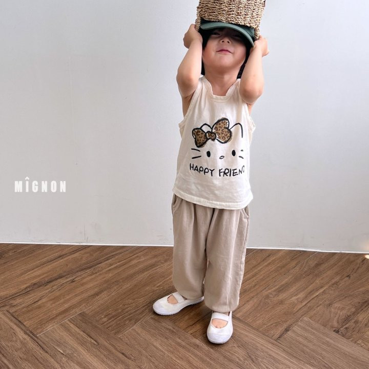 Mignon - Korean Children Fashion - #kidzfashiontrend - Kitty Sleeveless Tee - 8