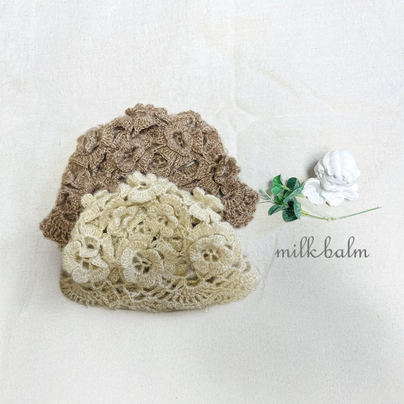 Milk Balm - Korean Baby Fashion - #babywear - Hand-Knitted Beanie - 2