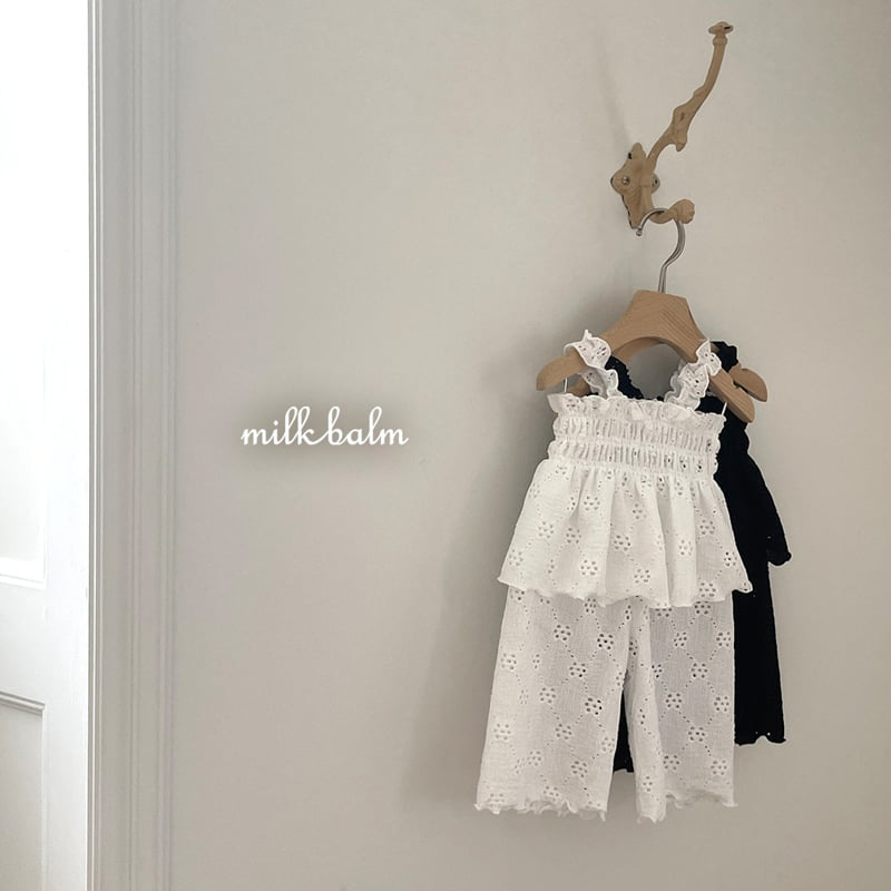Milk Balm - Korean Children Fashion - #minifashionista - Eyelet Shirred Set-Up - 8