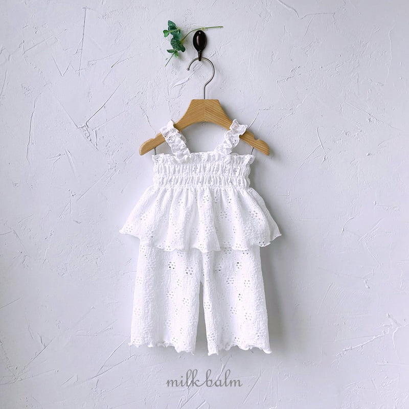 Milk Balm - Korean Children Fashion - #prettylittlegirls - Eyelet Shirred Set-Up - 9