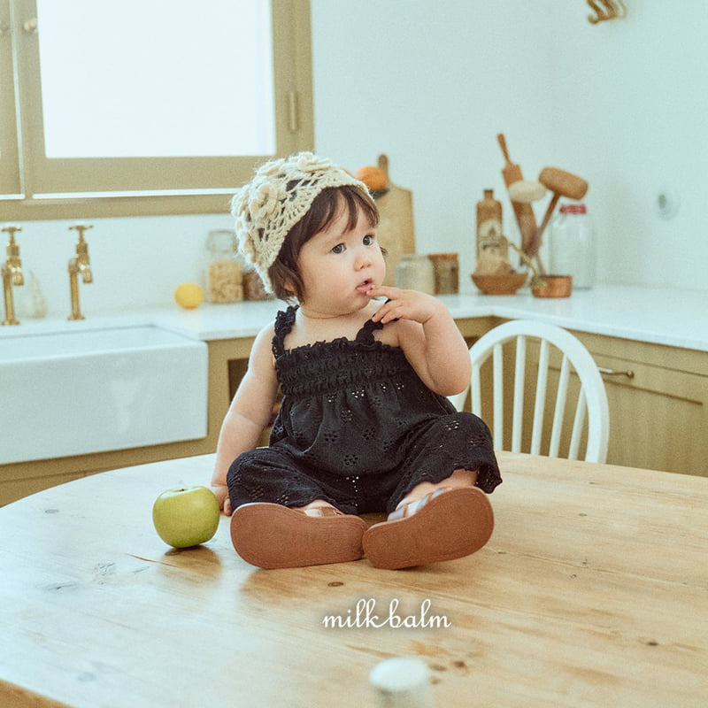 Milk Balm - Korean Children Fashion - #toddlerclothing - Eyelet Shirred Set-Up - 11